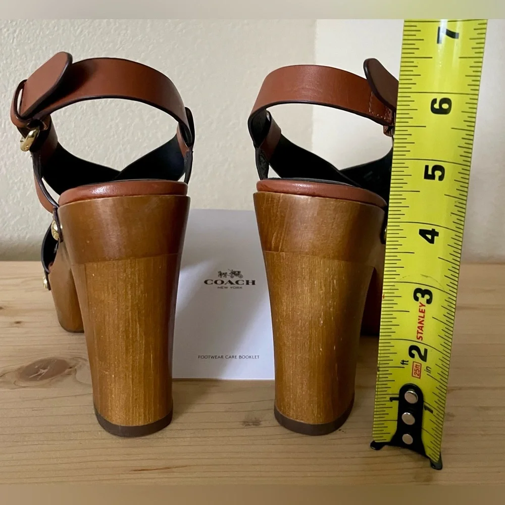 COACH Adessa Semi Matte Calf (Saddle & Wood) - Picture 6 of 11
